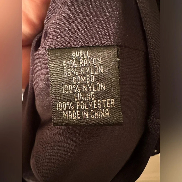 ADRIANNA PAPELL EVENING Anthropologie Navy Lace Overlay Back Zip 8 Square Neck - Picture 7 of 16